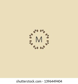 M initial letter with Abstract logos style, linear droplets of geometric shapes. Mineral oil, environment and natural resources