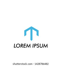 m initial letter for business name logo icon in building company 