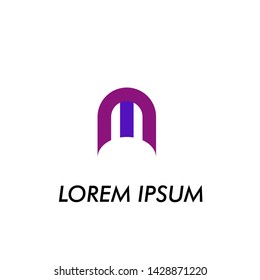 m initial letter for business name logo icon in company 