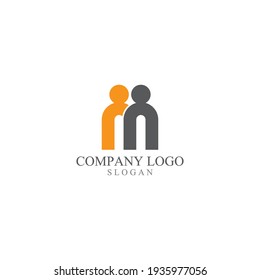 M letra inicial de la comunidad de cuidado Icono de la plantilla de logotipo