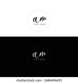 A M AM Initial letter handwriting and signature logo.	