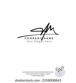 A M AM Initial letter handwriting and signature logo. Beauty vector initial logo .Fashion, boutique, floral and botanical