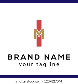 I m Initial Letter Logo Design Element. logo Vector Template