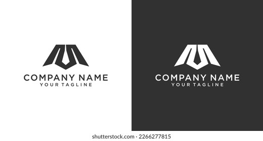 M initial letter logo design concept.