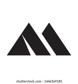 M initial letter logo template vector icon design