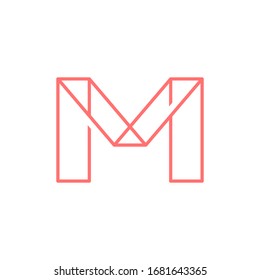 M initial letter logo template vector icon design