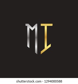 M I initial letter, modern logo design template vector 
