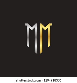 M M initial letter, modern logo design template vector 