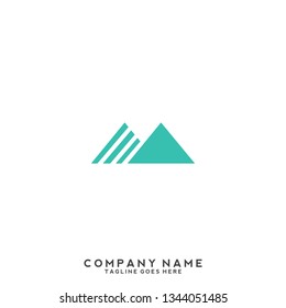 M initial letter, modern logo design template