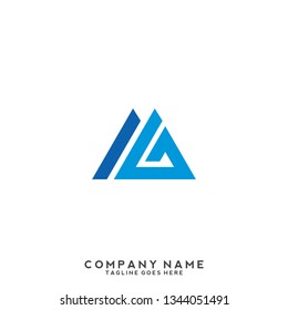 M initial letter, modern logo design template