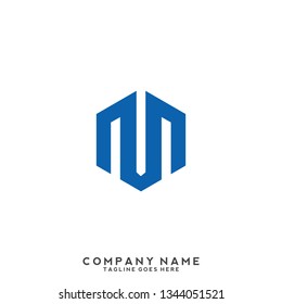 M initial letter, modern logo design template