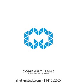 M initial letter, modern logo design template