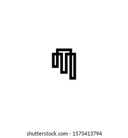 M initial letters elegant logo design