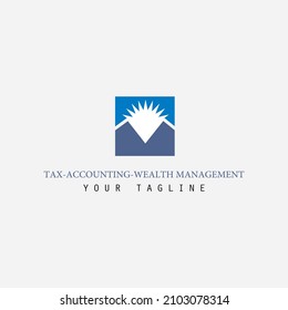 Diseño inicial del logotipo M con montaña y sol