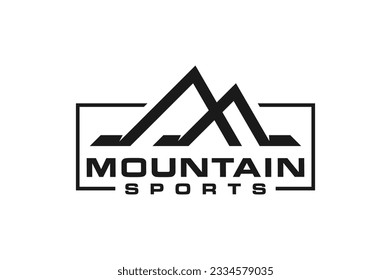 M initial logo design mountain shape icon symbol lettering typeface illustration