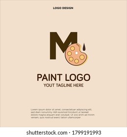 M erstes Logo-Design mit Farbpalette und Farbpinsel