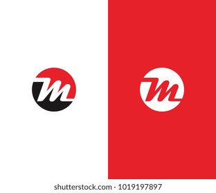 m initial logo designs, vector, icon