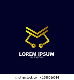 M initial logo letter for business and marketing company