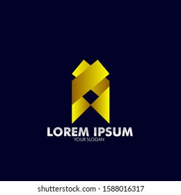 M initial logo letter for business and marketing company