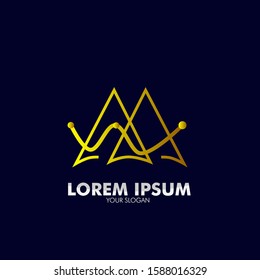 M initial logo letter for business and marketing company