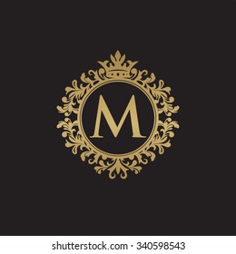 Mein erstes Logo. Luxus-Ornament-Krone-Logo.