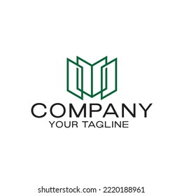 M initial logo modern style