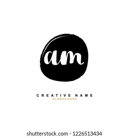 A M AM Initial logo template vector