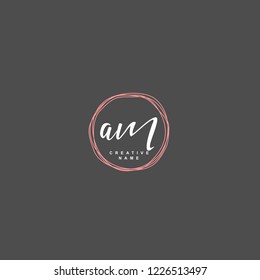 A M AM Initial logo template vector