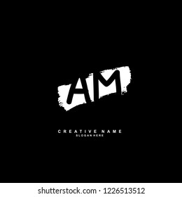 A M AM Initial logo template vector