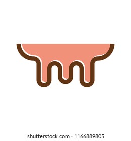 M Initial Logo Vector.Mastitis Dairy Cattle