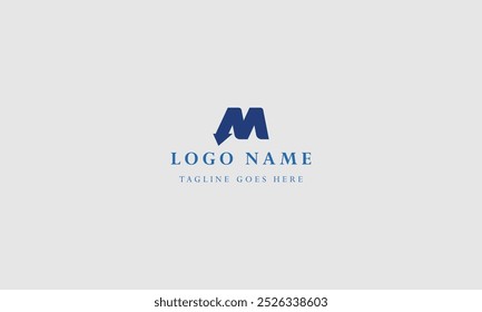 M initial monogram logo concept
