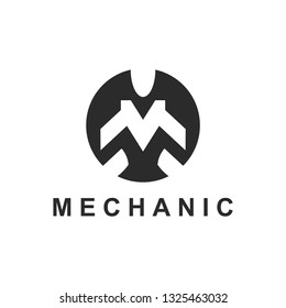 M initials for Mechanic logo design inspiration