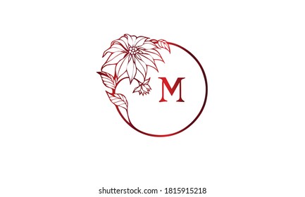 M initials monogram letter text alphabet logo design