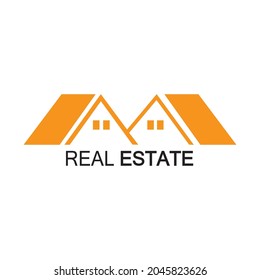 m iniciales plantilla de diseño de ilustración de logotipo inmobiliario
