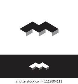 M isometric 3d Logo