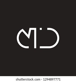 M J initial letter, modern logo design template vector