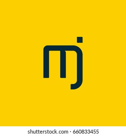M J joint logo design vector template