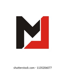 M J letter vector logo modern creative