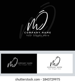  M J MJ Initial Brief Handschrift und Unterschrift Logo. Schönheit, Vektoranfängliches Logo .Mode, Boutique, Blumen und botanisch