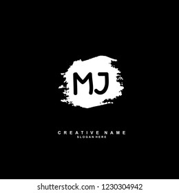 M J MJ Initial logo template vector