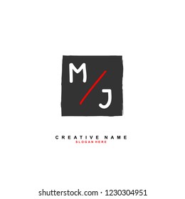 M J MJ Initial logo template vector