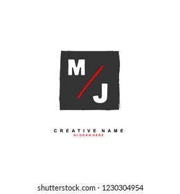 M J MJ Initial logo template vector