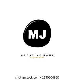 M J MJ Initial logo template vector