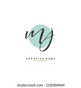 M J MJ Initial logo template vector