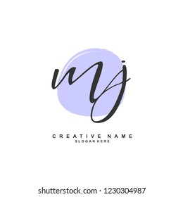 M J MJ Initial logo template vector