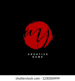M J MJ Initial logo template vector