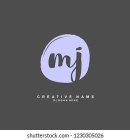 M J MJ Initial logo template vector