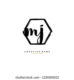 M J MJ Initial logo template vector