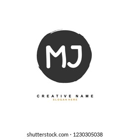 M J MJ Initial logo template vector
