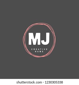 M J MJ Initial logo template vector